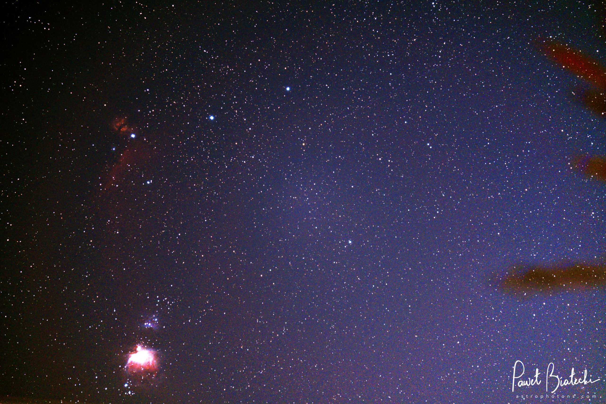Orion Nebula, Sword, Belt, and Barnards Loop
