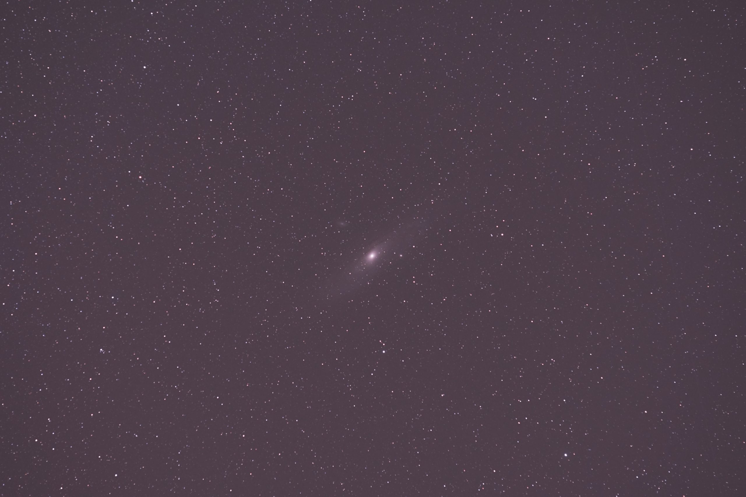 Andromeda galaxy single shot, unprocessed.
