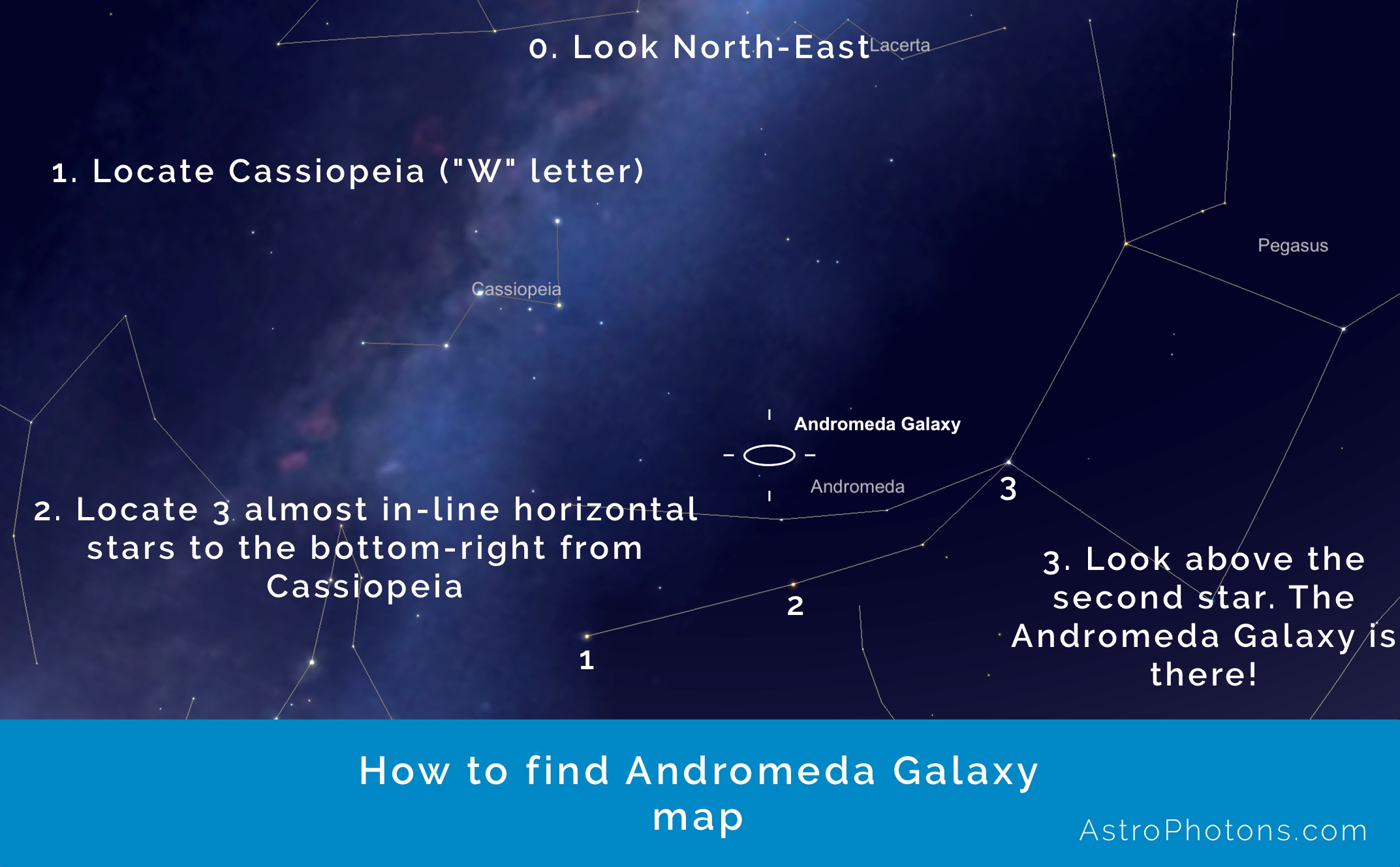 How to find Andromeda Galaxy map