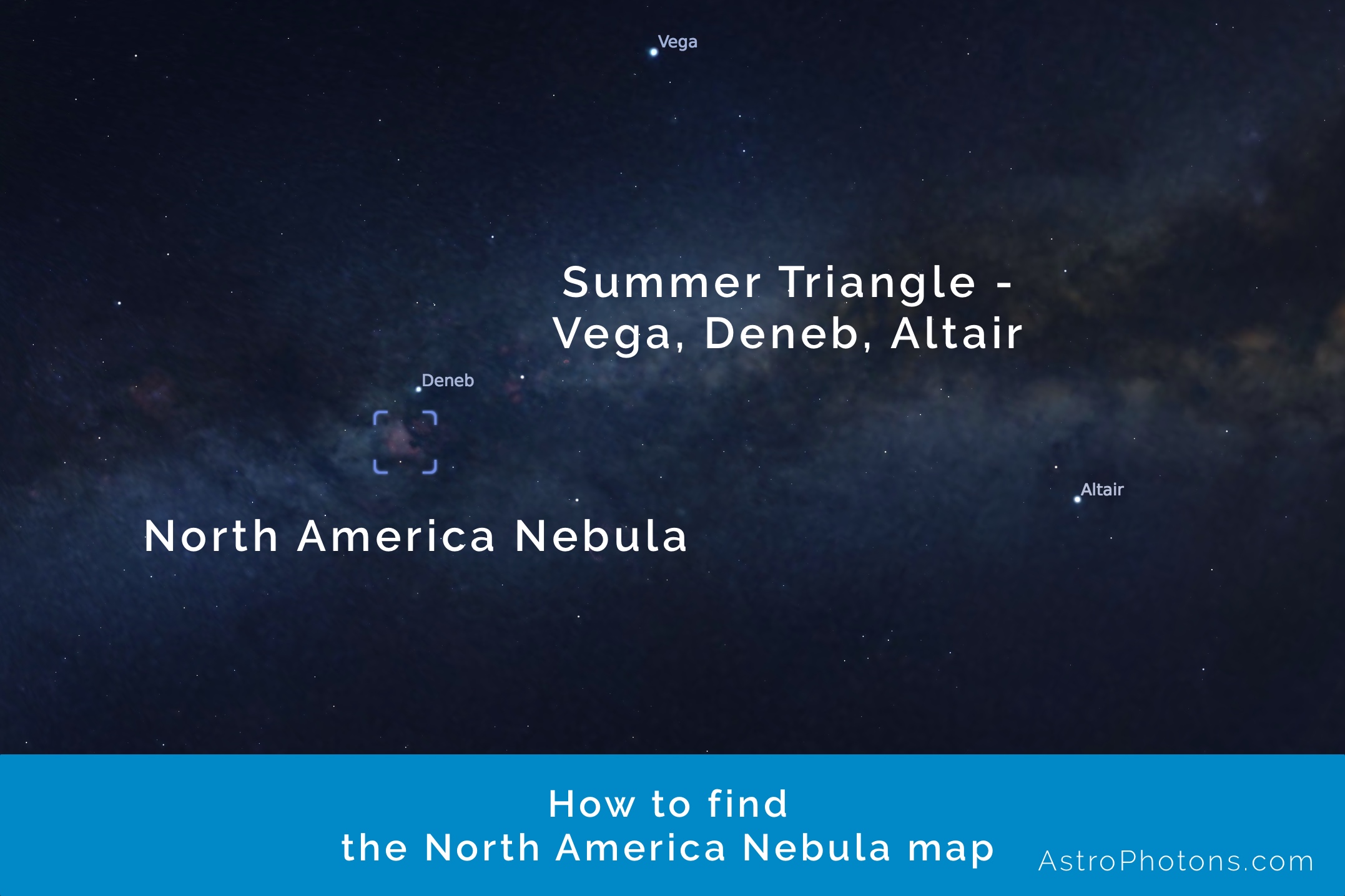 How to find North America Nebula map (location)