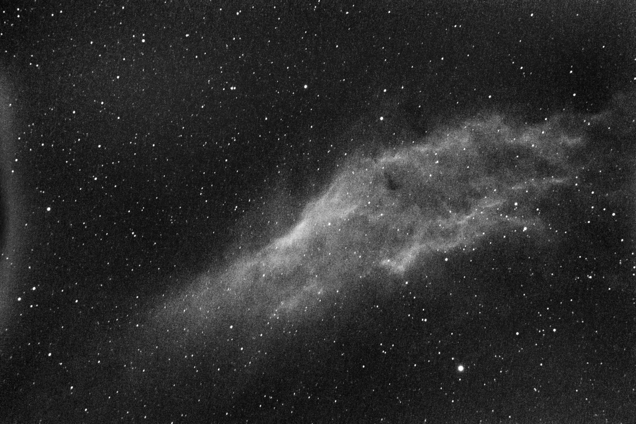 California nebula in H-alpha taken with Fuji X-T20.