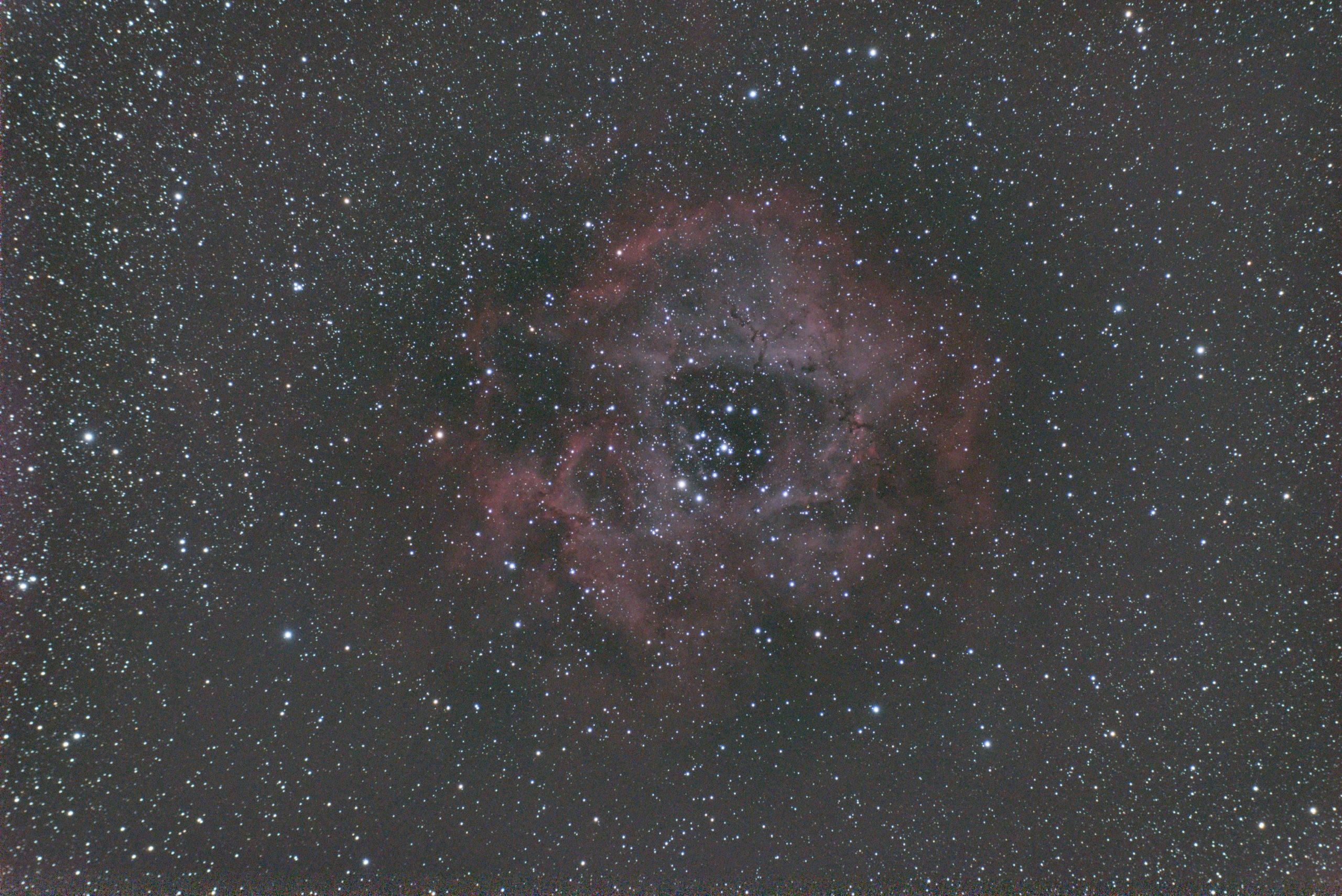 Rosette Nebula and the PixInsight background extraction