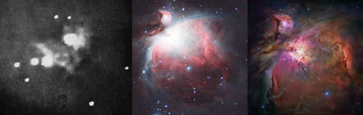 Orion Nebula astrophotography history.