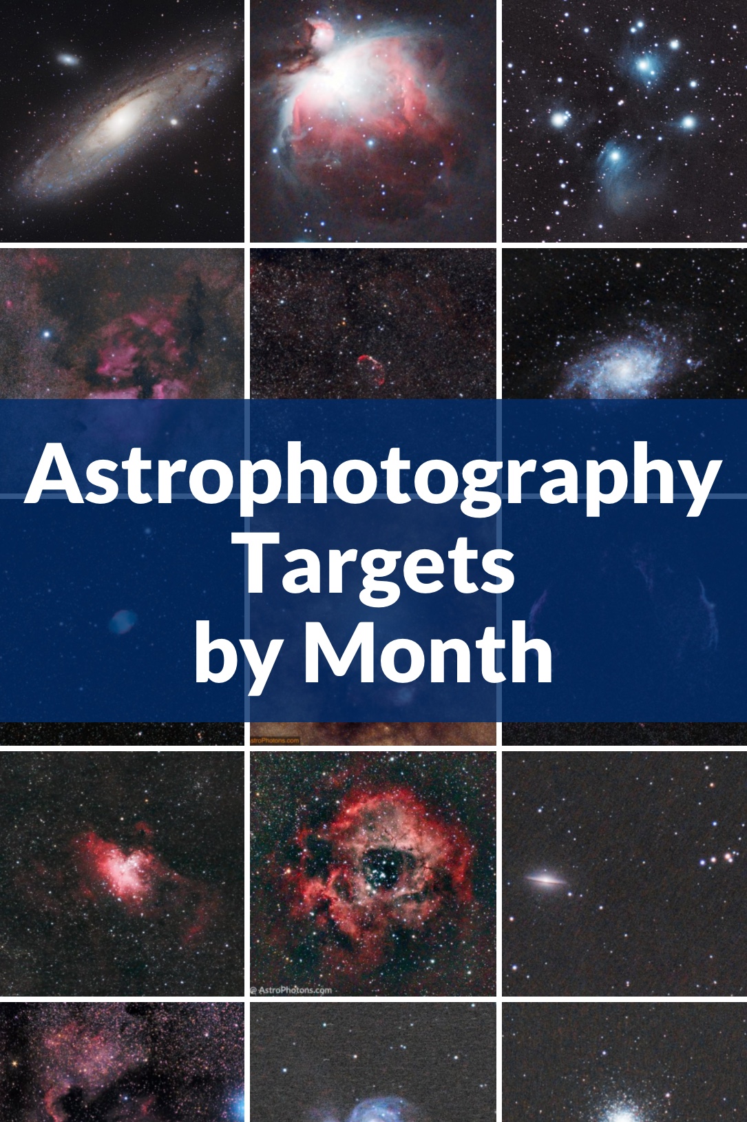 Astrophotography targets by month - list & calendar