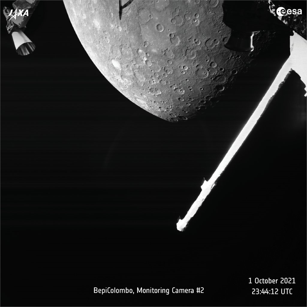 Mercury's first flight of the BepiColombo spacecraft