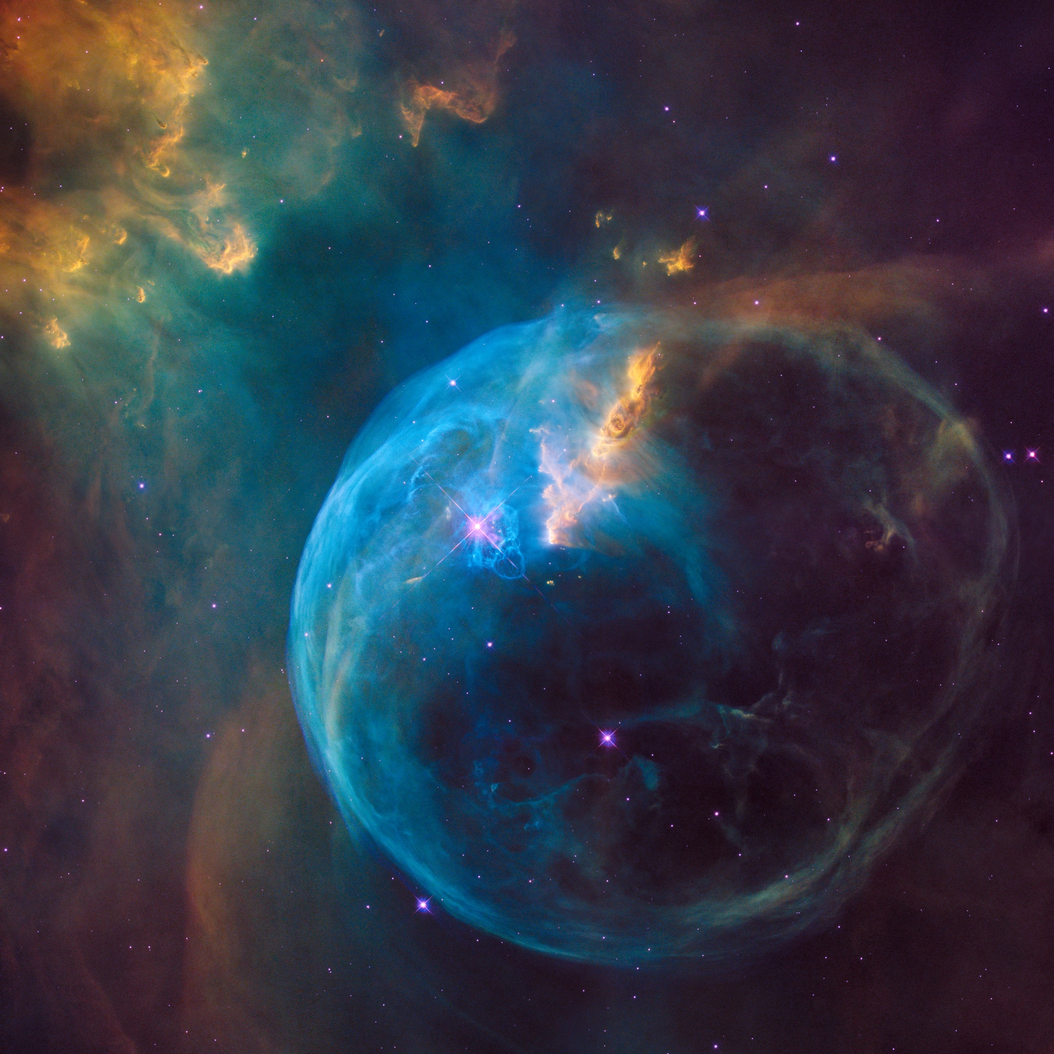 Bubble Nebula by the Hubble